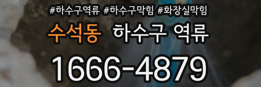 수석동 하수구 역류