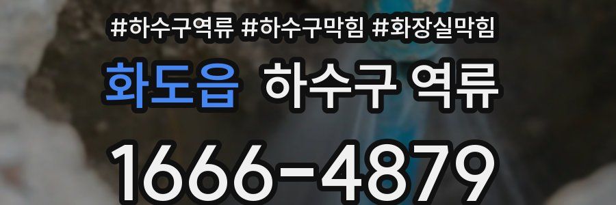 화도읍 하수구 역류