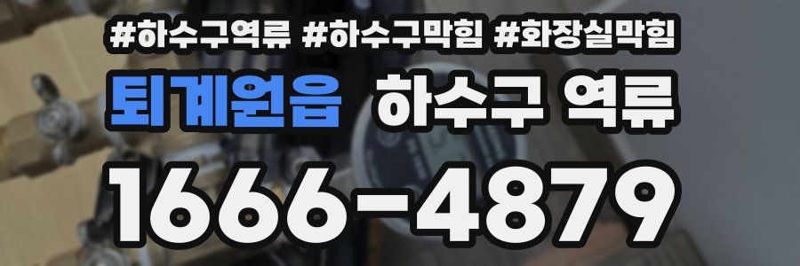 퇴계원읍 하수구 역류