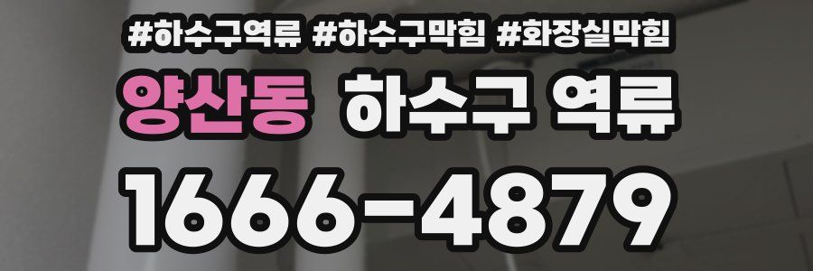 양산동 하수구 역류