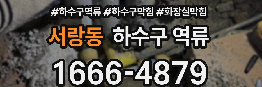 서랑동 하수구 역류