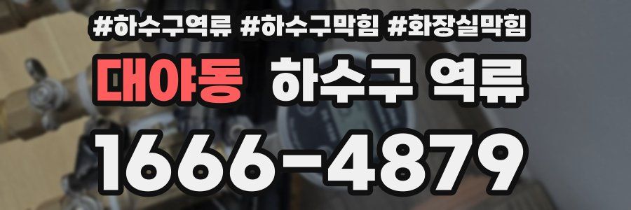 대야동 하수구 역류