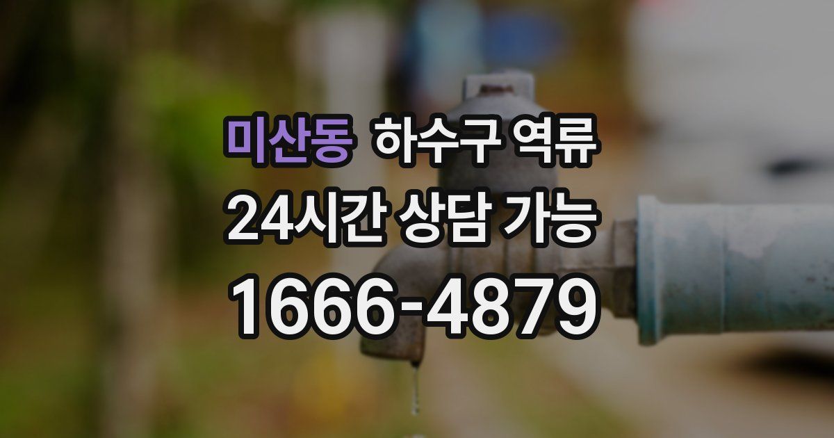 미산동 하수구 역류