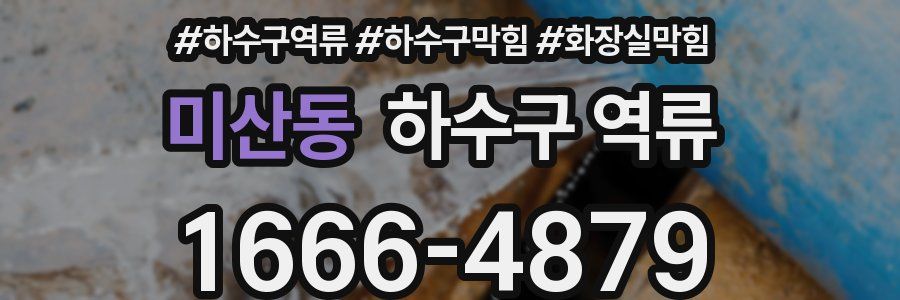 미산동 하수구 역류