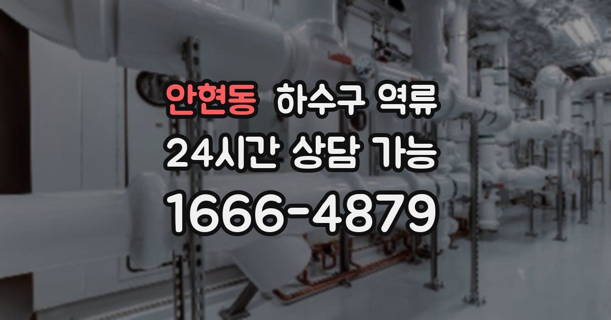 안현동 하수구 역류