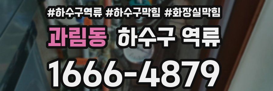 과림동 하수구 역류