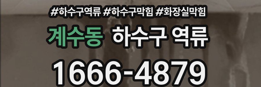 계수동 하수구 역류