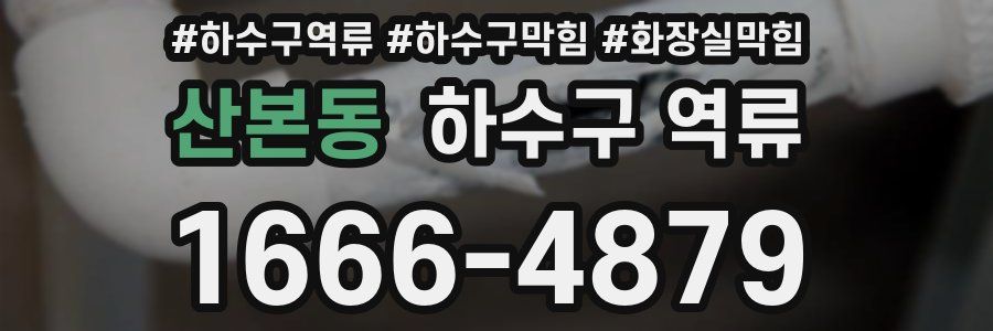 산본동 하수구 역류