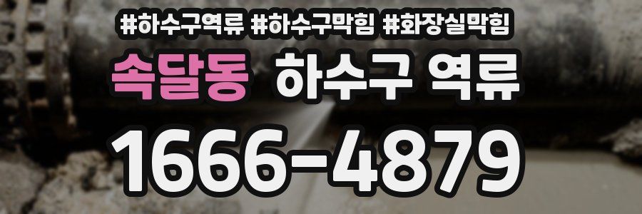 속달동 하수구 역류