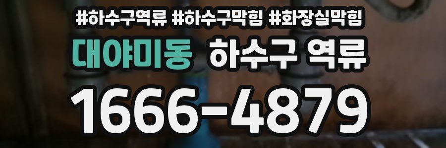 대야미동 하수구 역류