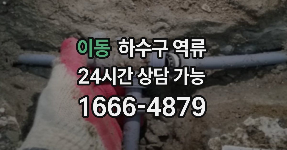 이동 하수구 역류