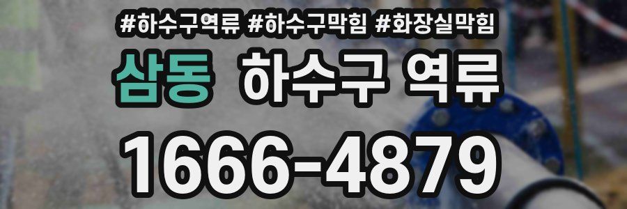 삼동 하수구 역류