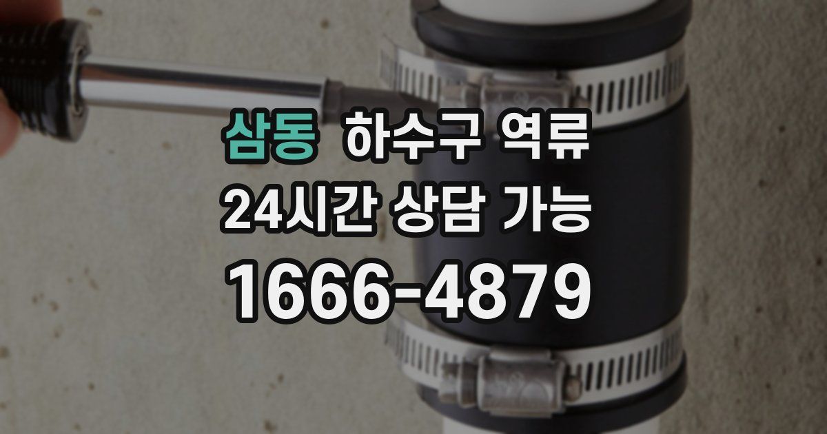 삼동 하수구 역류