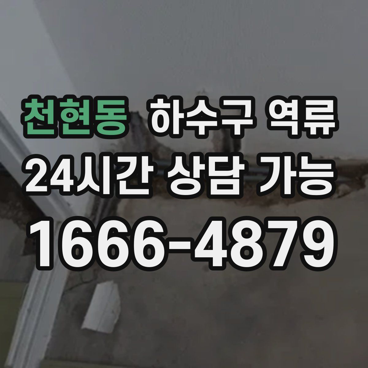 천현동 하수구 역류