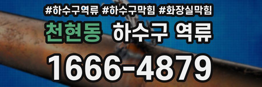 천현동 하수구 역류