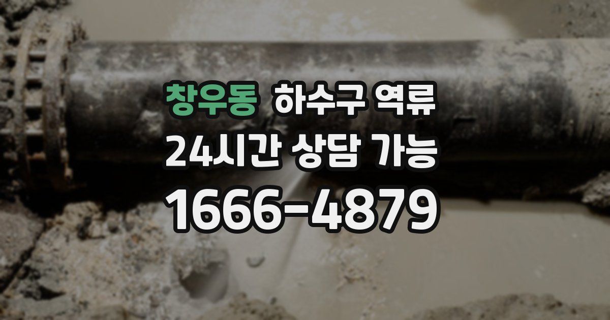 창우동 하수구 역류