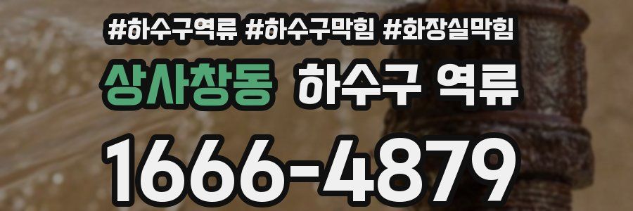 상사창동 하수구 역류