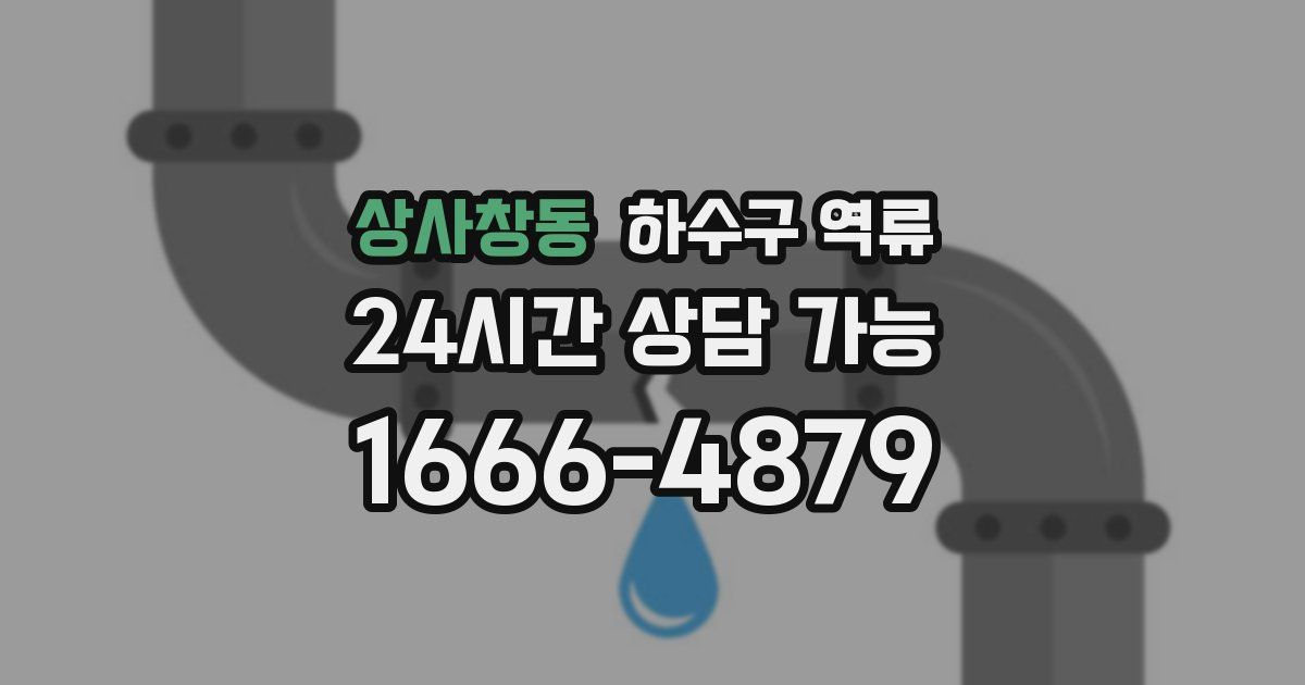 상사창동 하수구 역류