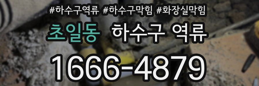 초일동 하수구 역류