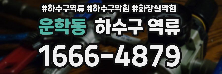 운학동 하수구 역류