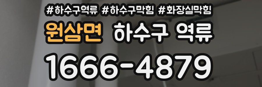 원삼면 하수구 역류