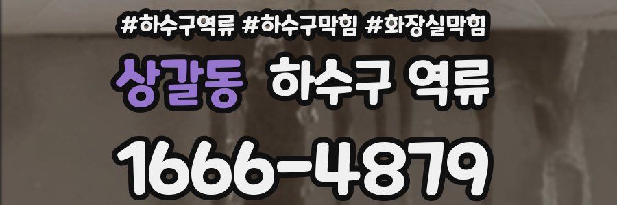 상갈동 하수구 역류