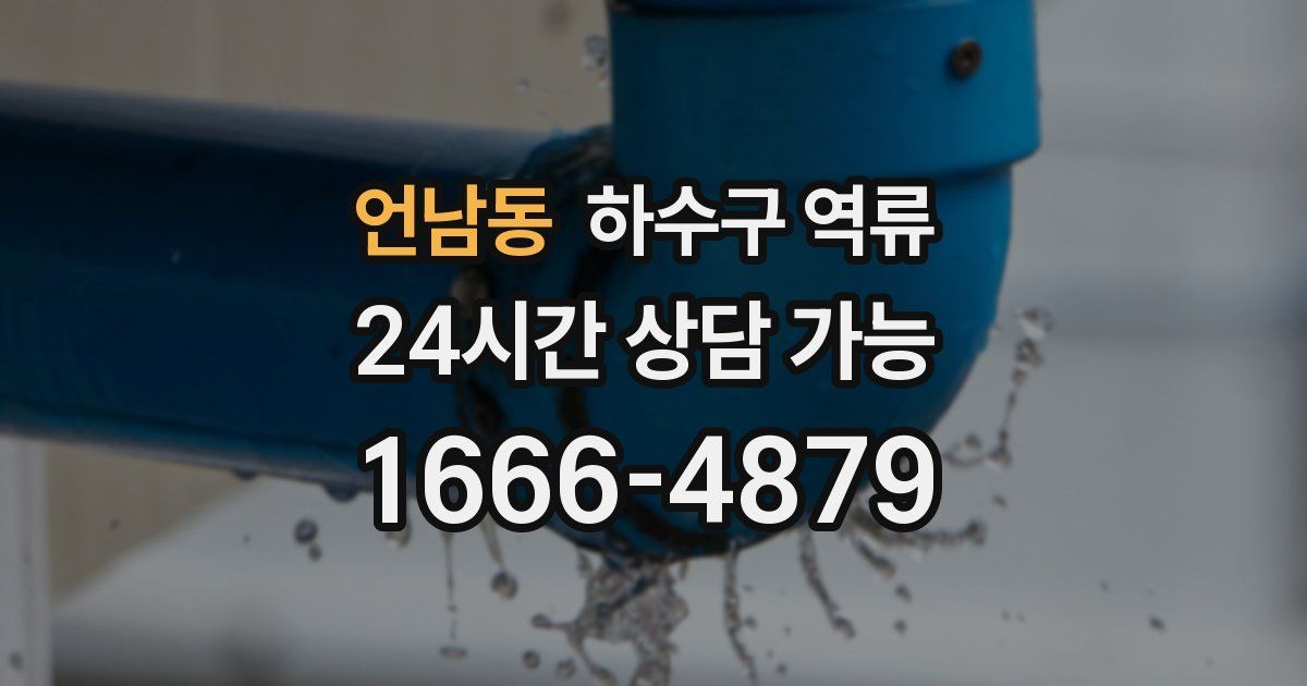 언남동 하수구 역류