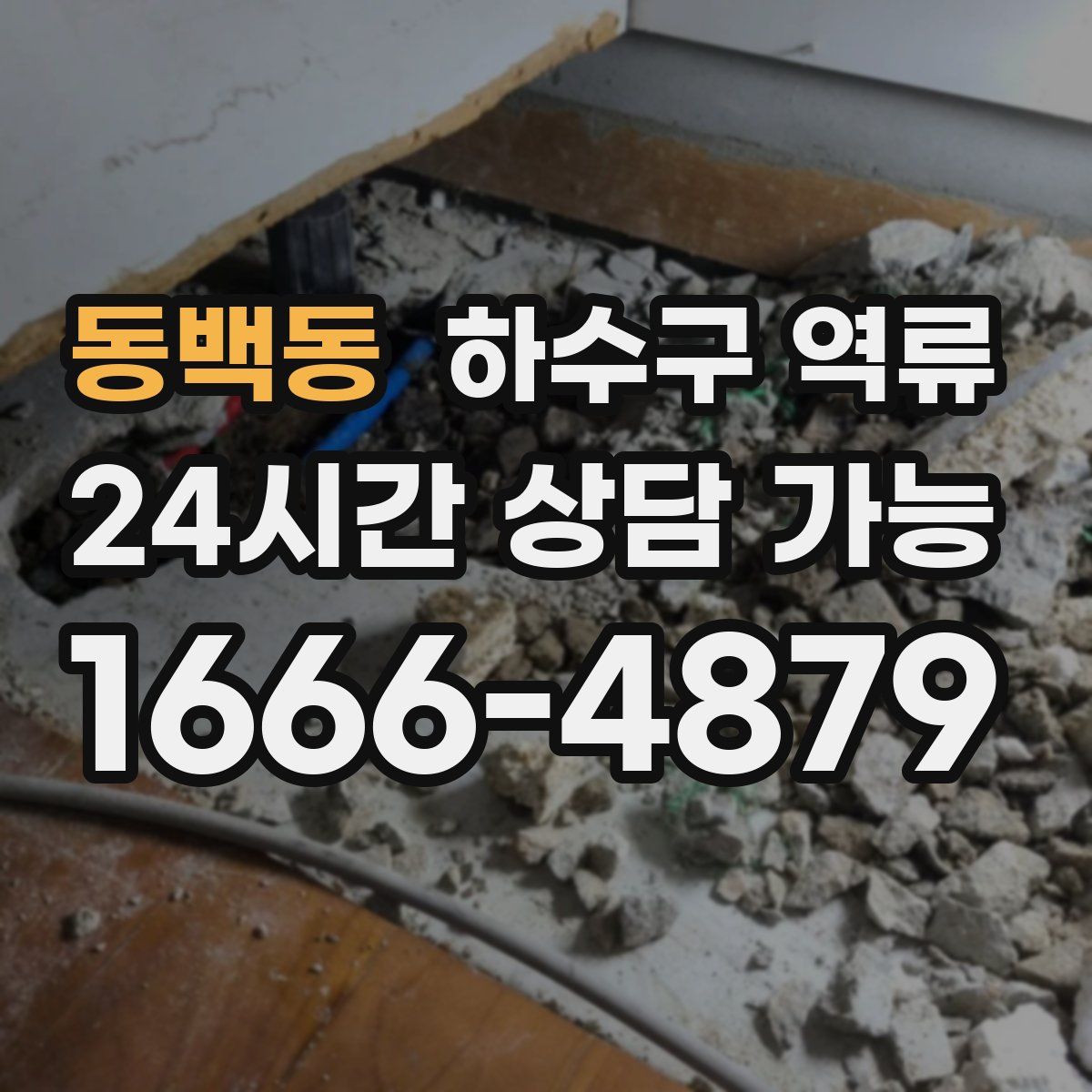 동백동 하수구 역류