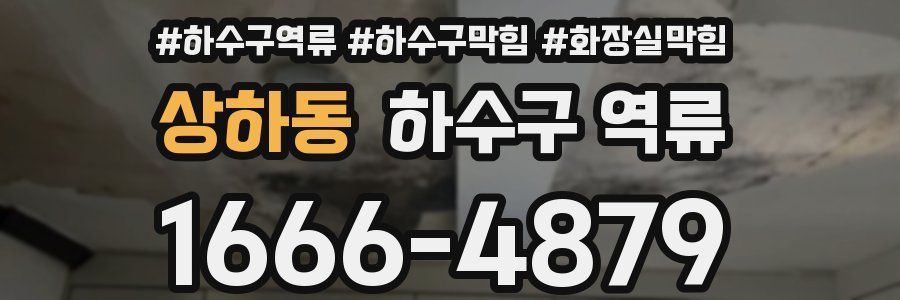 상하동 하수구 역류