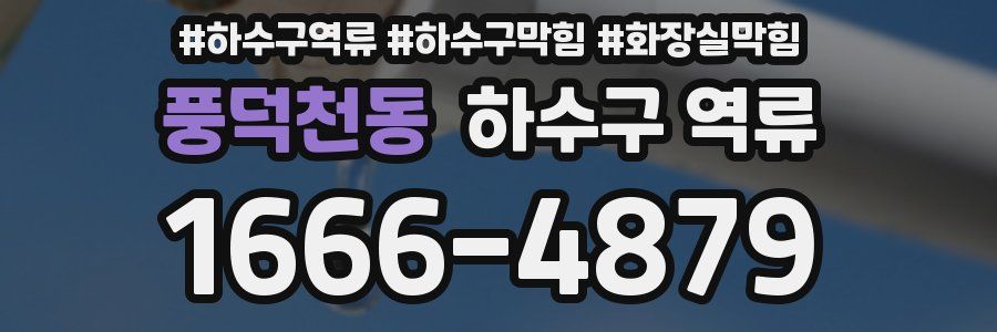 풍덕천동 하수구 역류