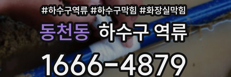 동천동 하수구 역류