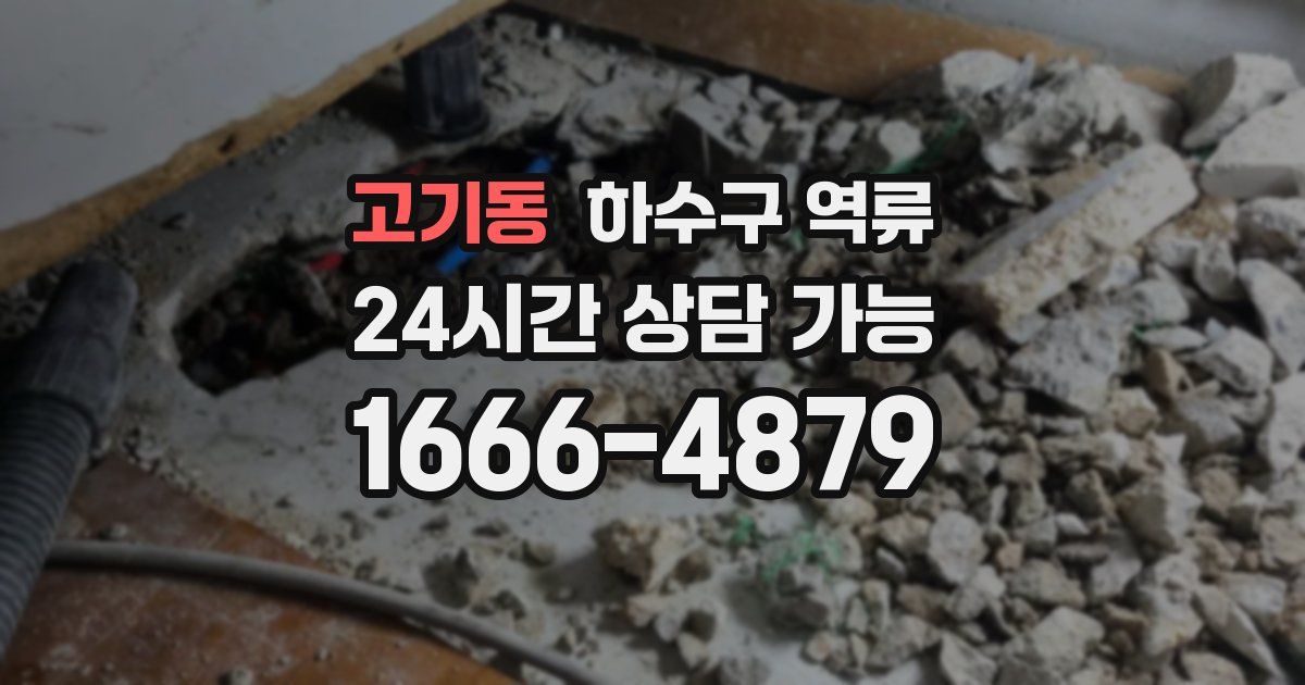 고기동 하수구 역류