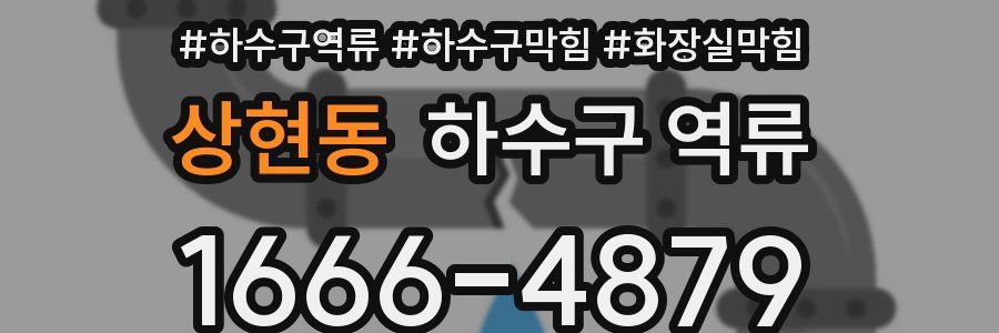 상현동 하수구 역류