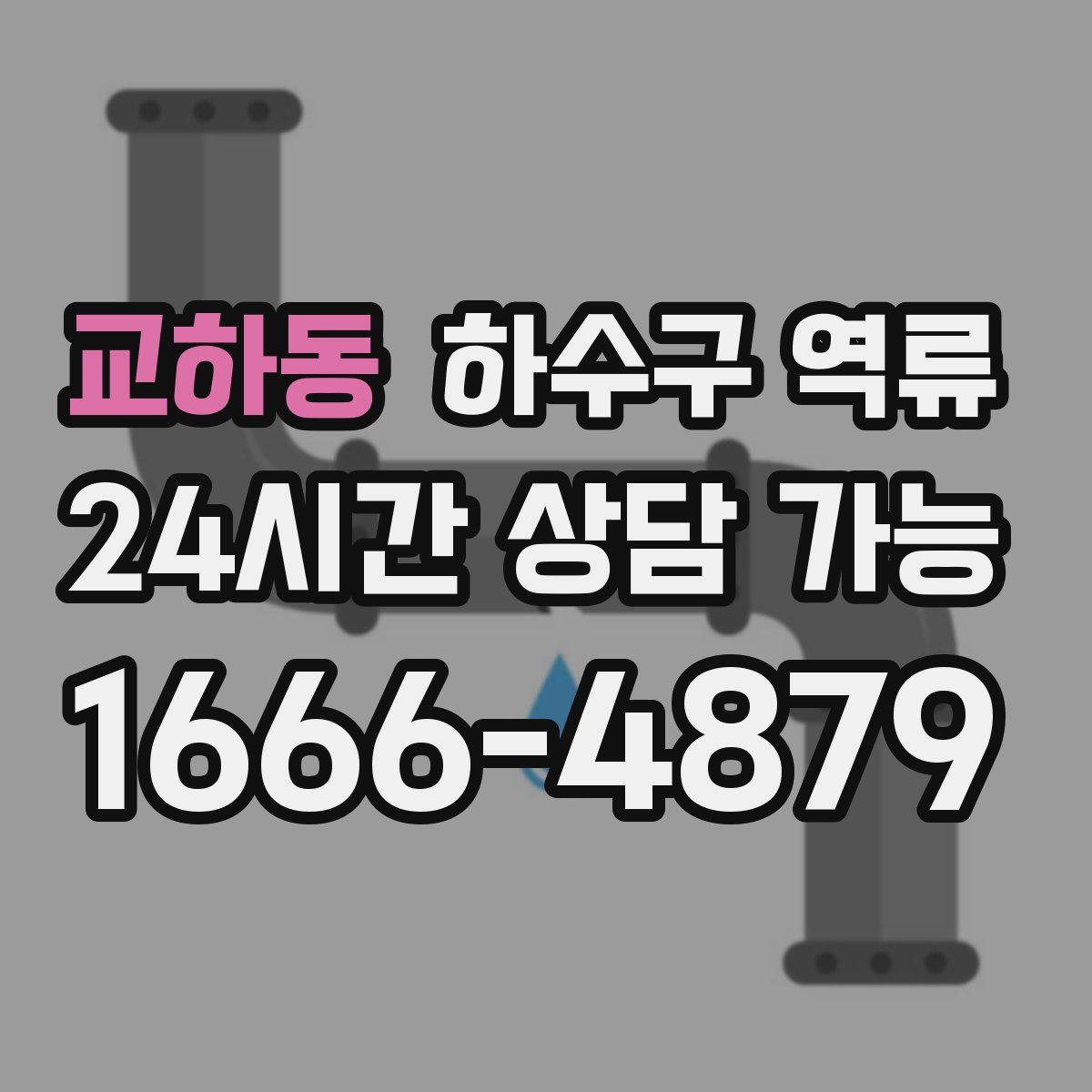 교하동 하수구 역류