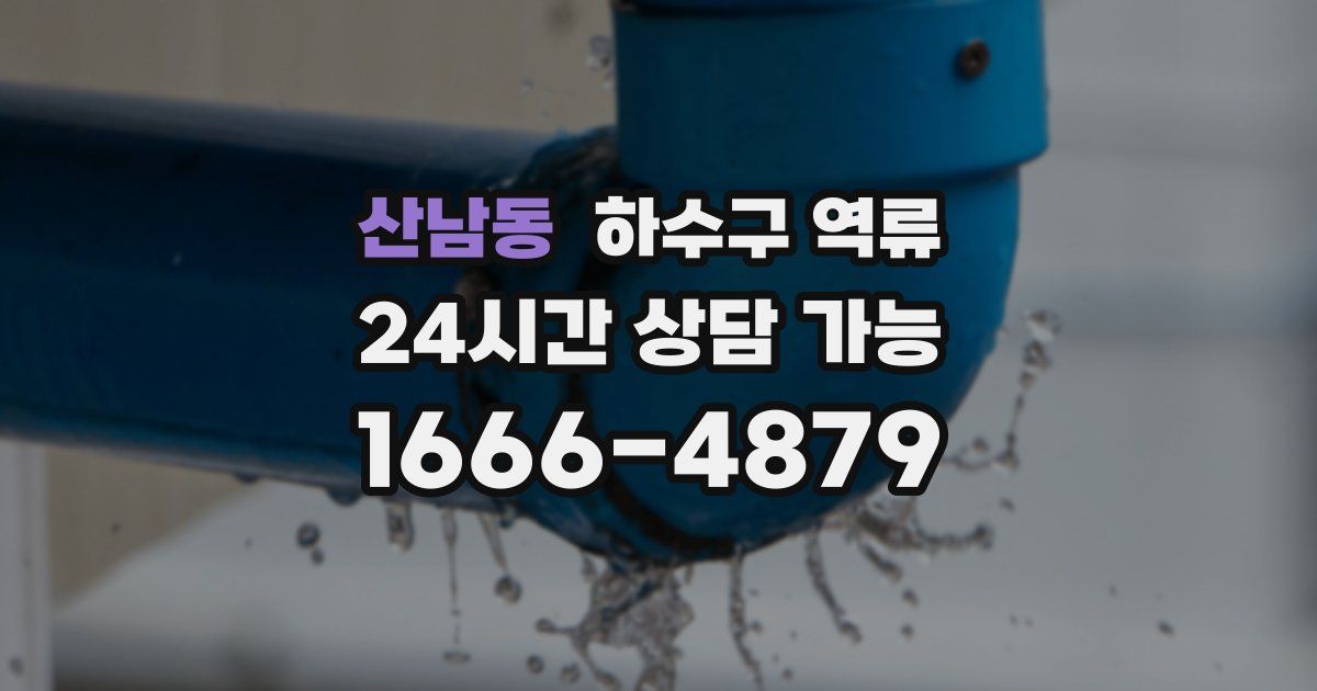 산남동 하수구 역류