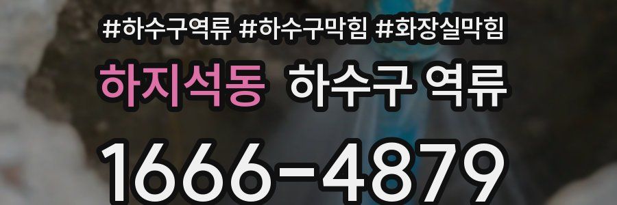 하지석동 하수구 역류