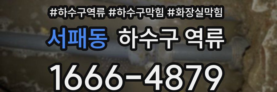 서패동 하수구 역류