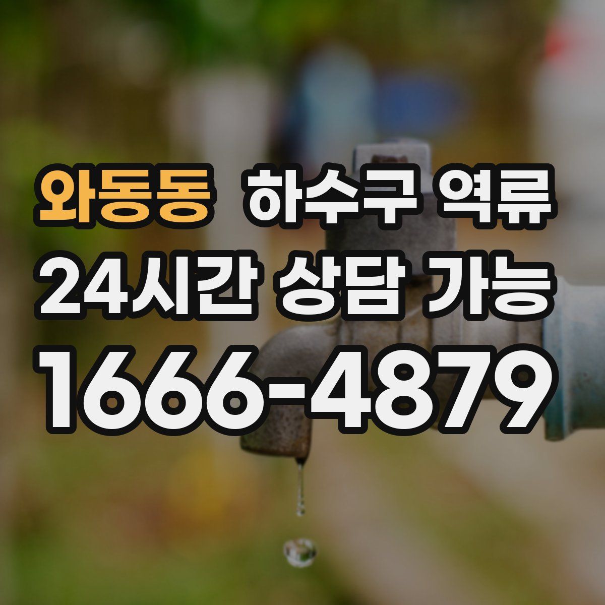 와동동 하수구 역류