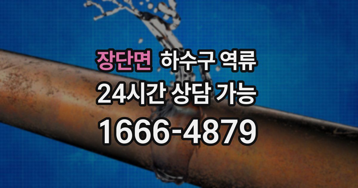 장단면 하수구 역류