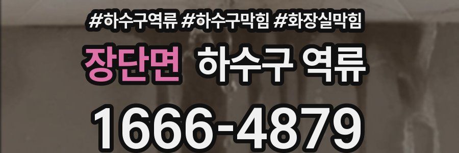 장단면 하수구 역류