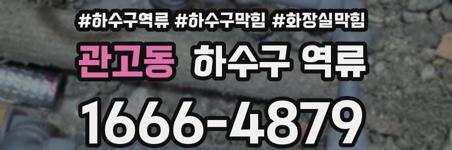 관고동 하수구 역류