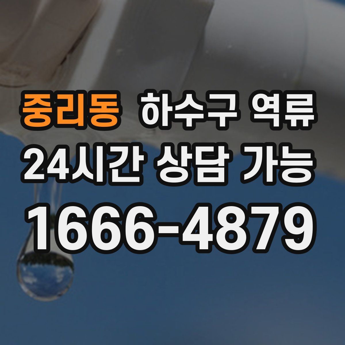 중리동 하수구 역류