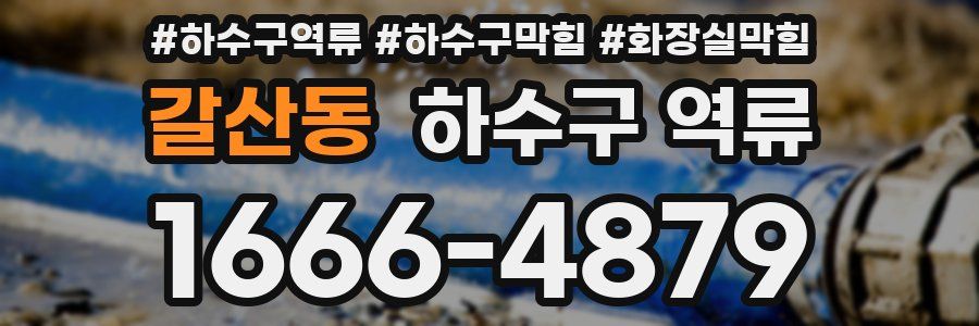 갈산동 하수구 역류