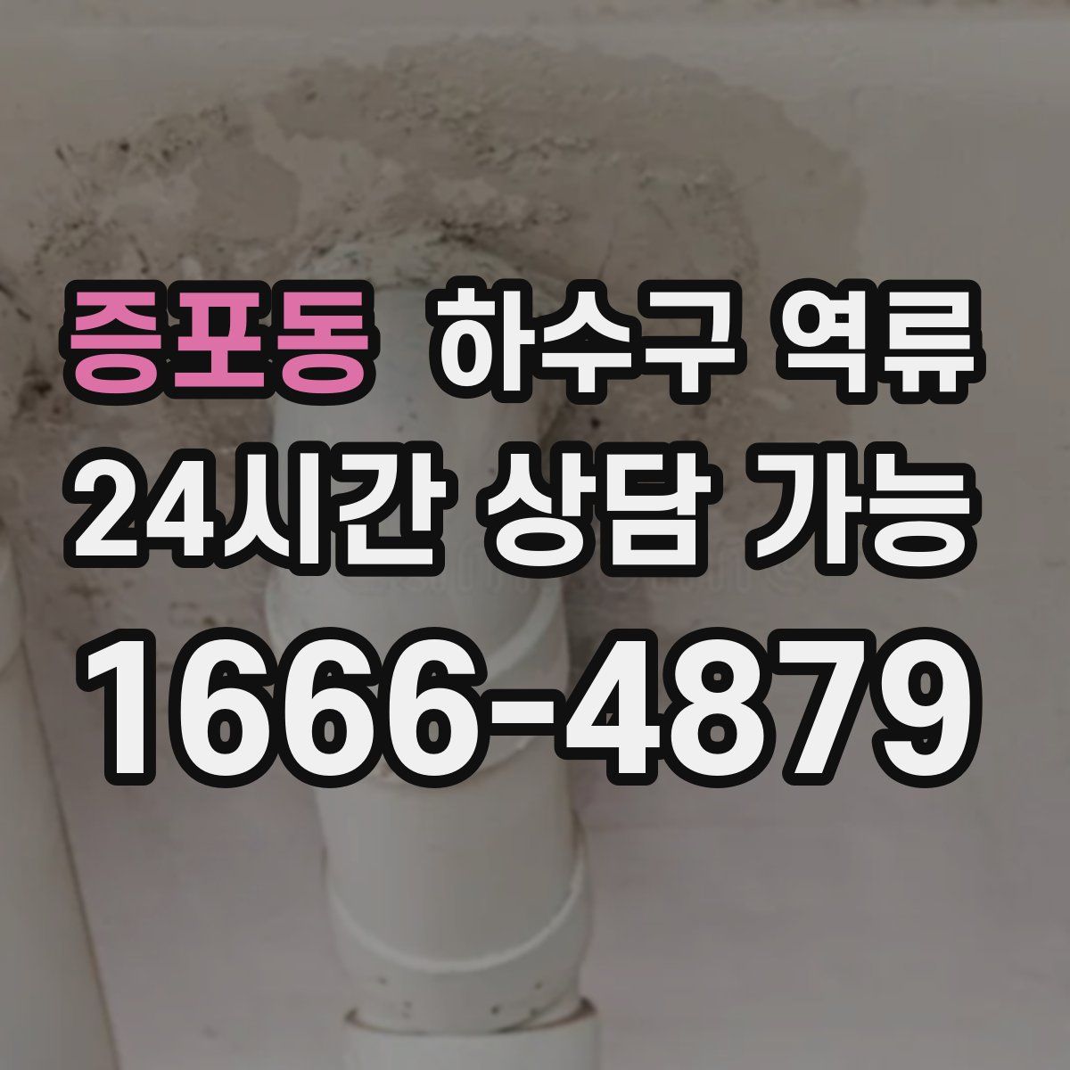 증포동 하수구 역류