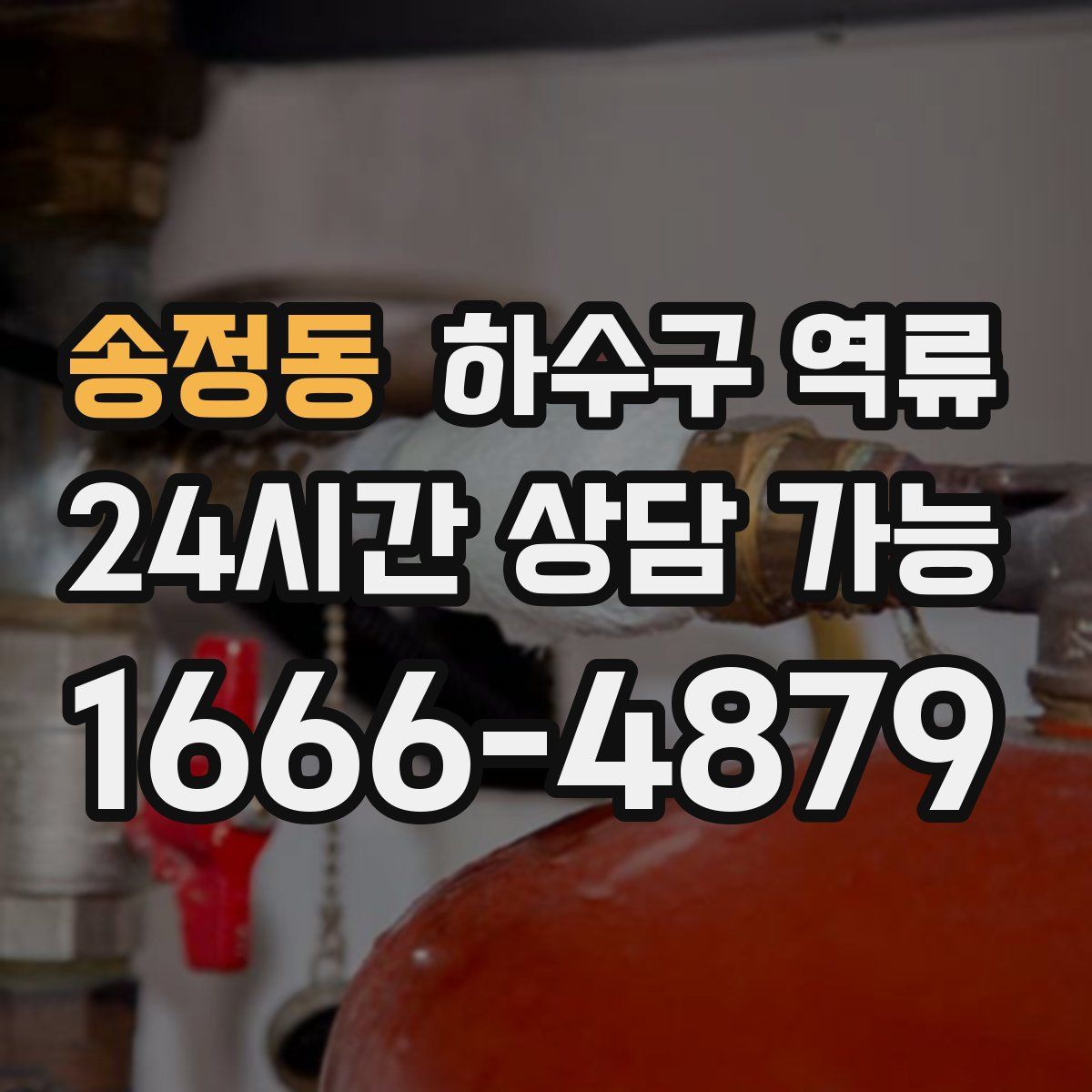 송정동 하수구 역류