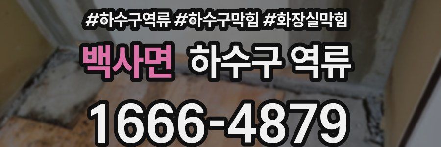 백사면 하수구 역류