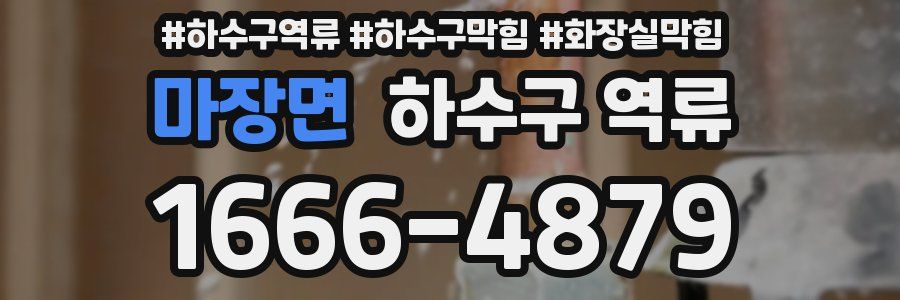 마장면 하수구 역류