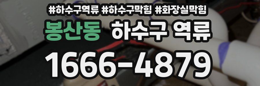 봉산동 하수구 역류