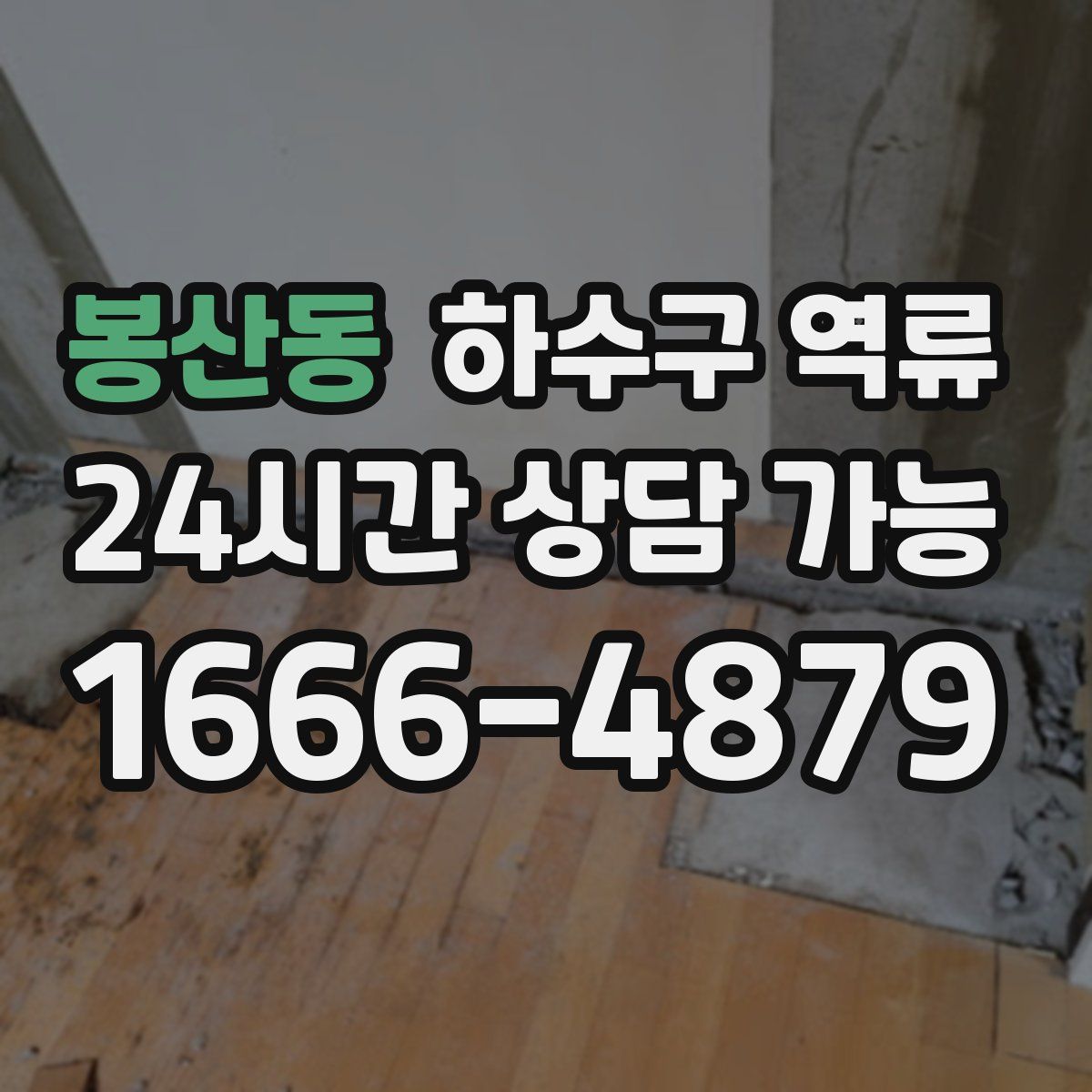 봉산동 하수구 역류