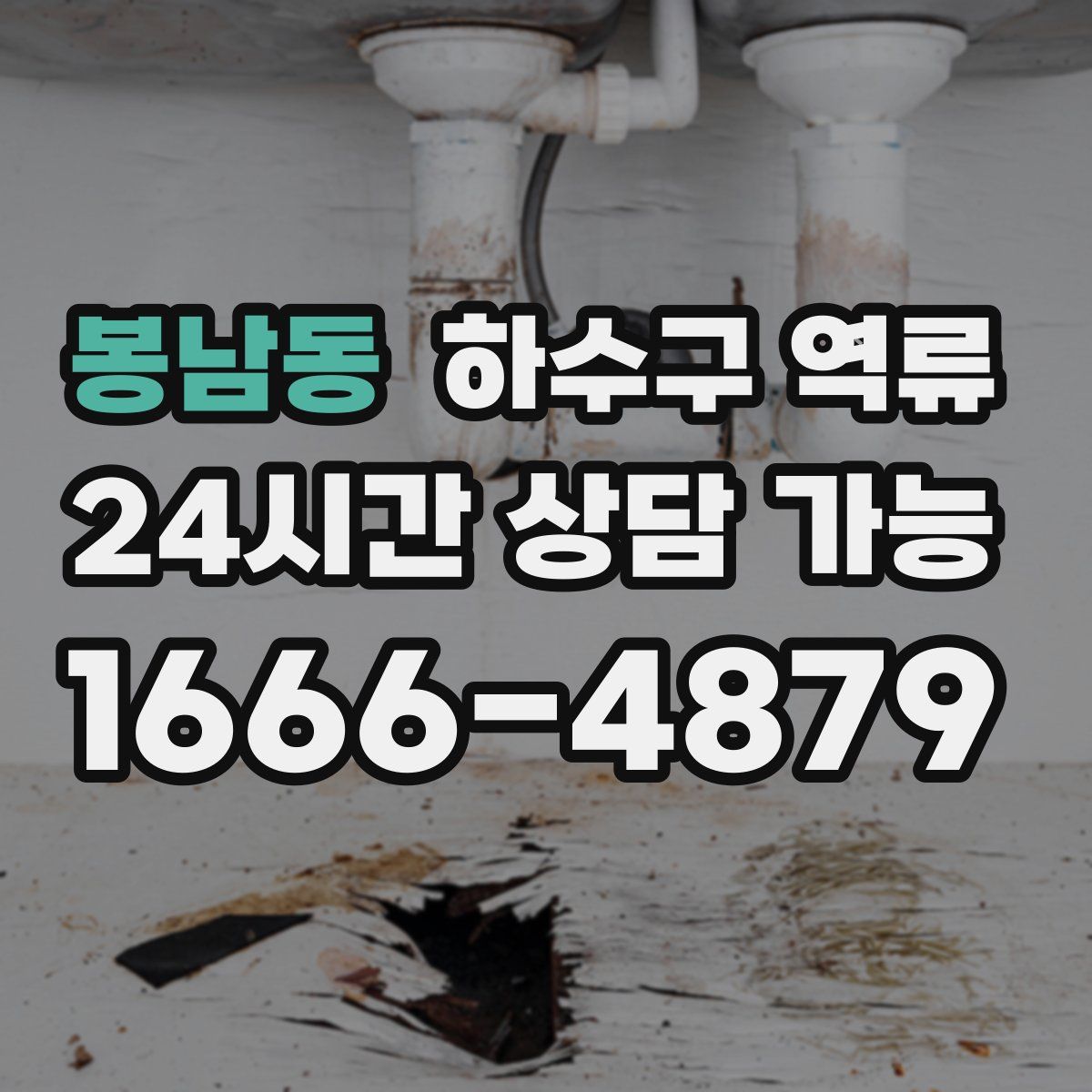 봉남동 하수구 역류